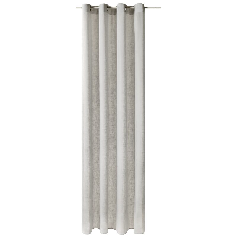 Voilage ASPECT LIN coloris Gris clair 145 x 260 cm