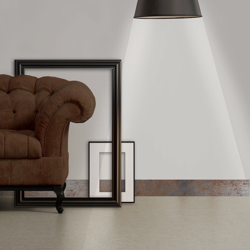 Plinthe déco FULL MÉTAL coloris argent
