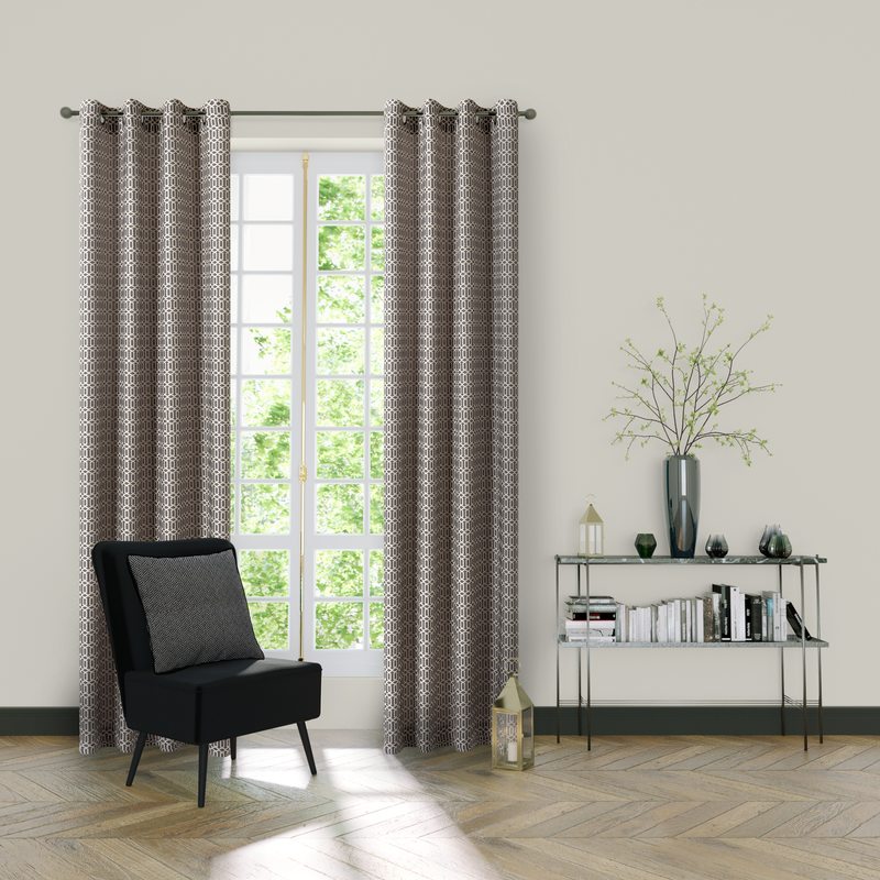 Rideau MARANELLO coloris gris moyen 135 x 240 cm