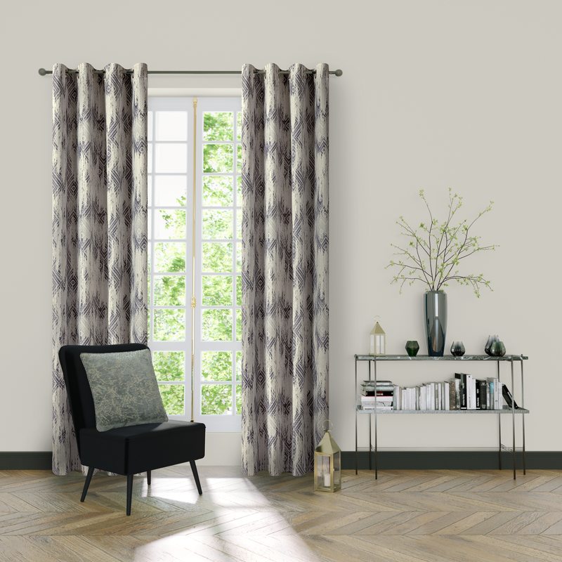 Rideau KANPUR coloris gris 140 x 260 cm