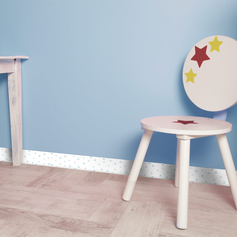 Plinthe déco TRIANGOLO coloris bleu
