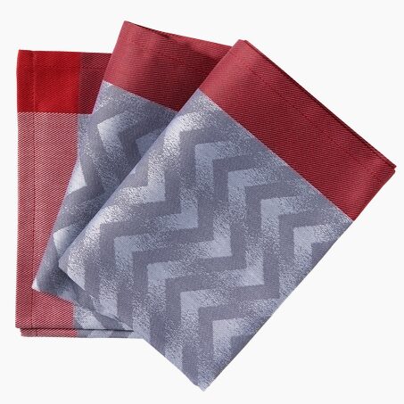 Garnier Thiebaut Chemin de table CHEVRON gris 45 x 150 cm