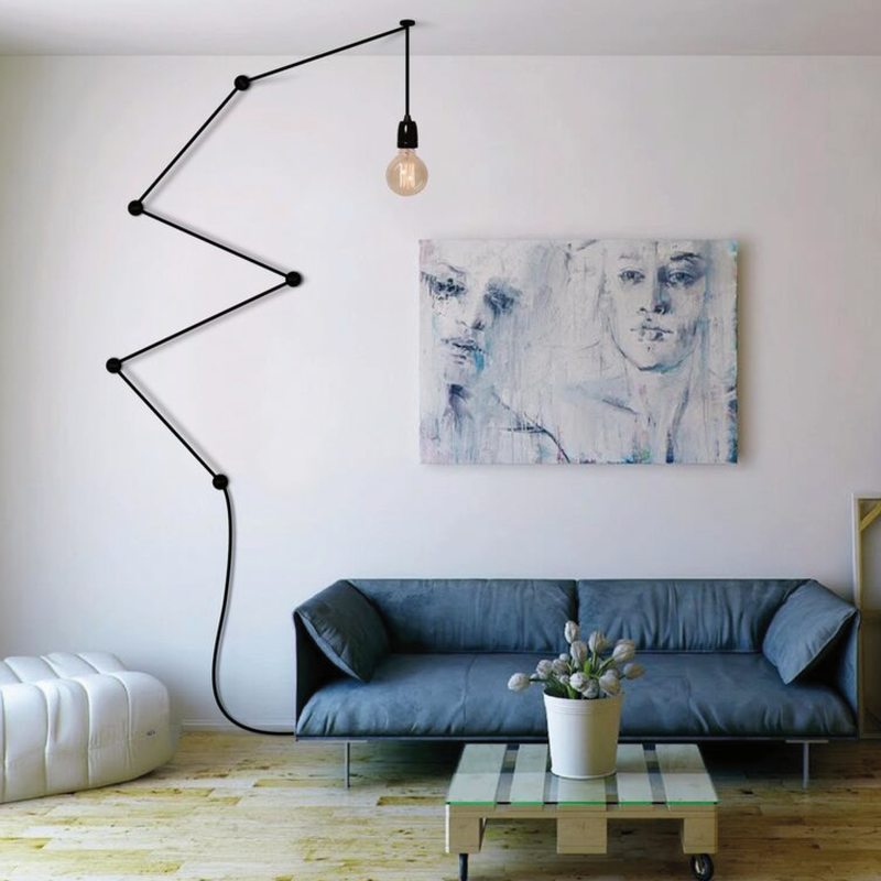Lampe à poser SNAKE coloris noir 600 x 9,5 cm