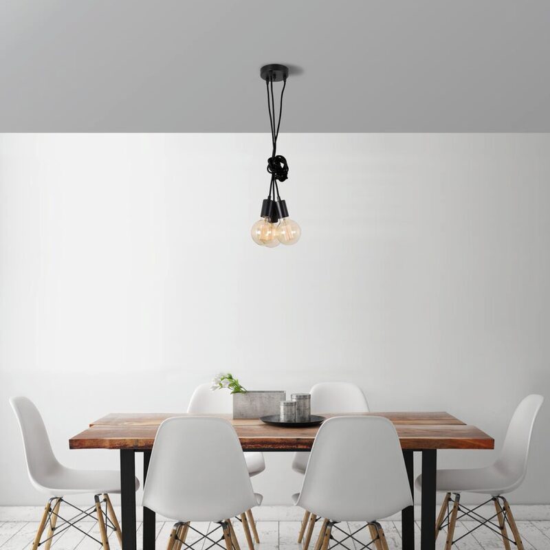 Suspension SPIDER LAMP coloris noir 14 x 9,5 cm