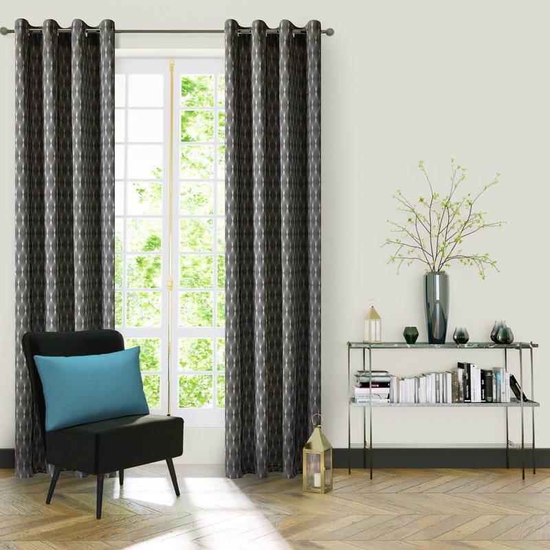 Rideau DIAMANT coloris noir 140 x 250 cm