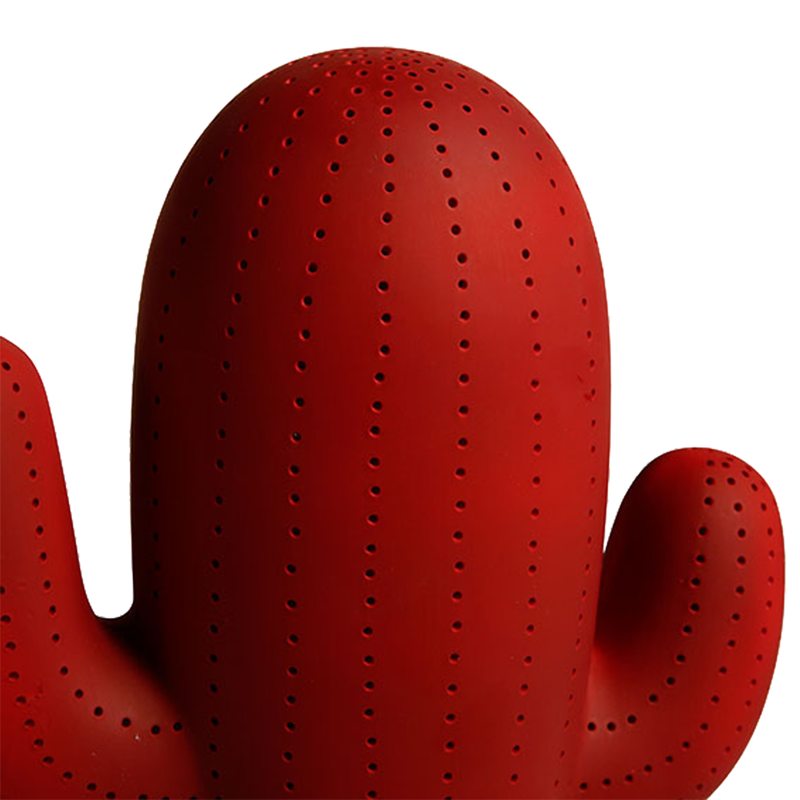 Lampe à poser CACTUS coloris rouge 30,5 x 20 cm