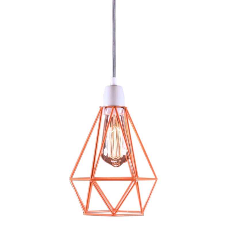 Lampe à poser DIAMOND coloris orange 28 x 18 cm