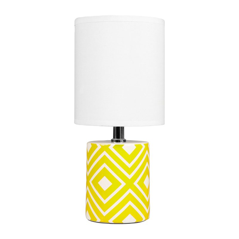 Lampe à poser GRAFIK coloris jaune 29 x 13,5 cm
