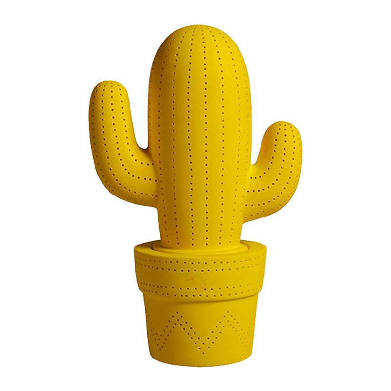 Lampe à poser CACTUS coloris jaune 30,5 x 20 cm