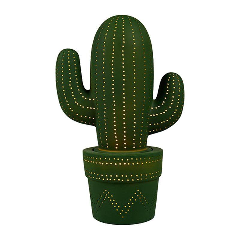 Lampe à poser CACTUS coloris vert 30,5 x 20 cm