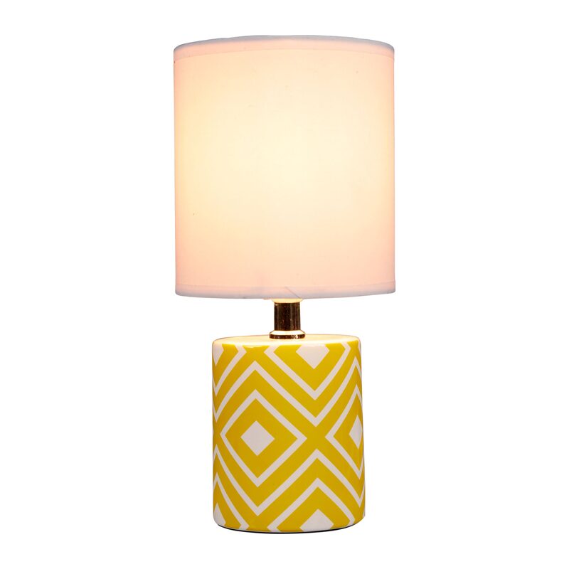 Lampe à poser GRAFIK coloris jaune 29 x 13,5 cm