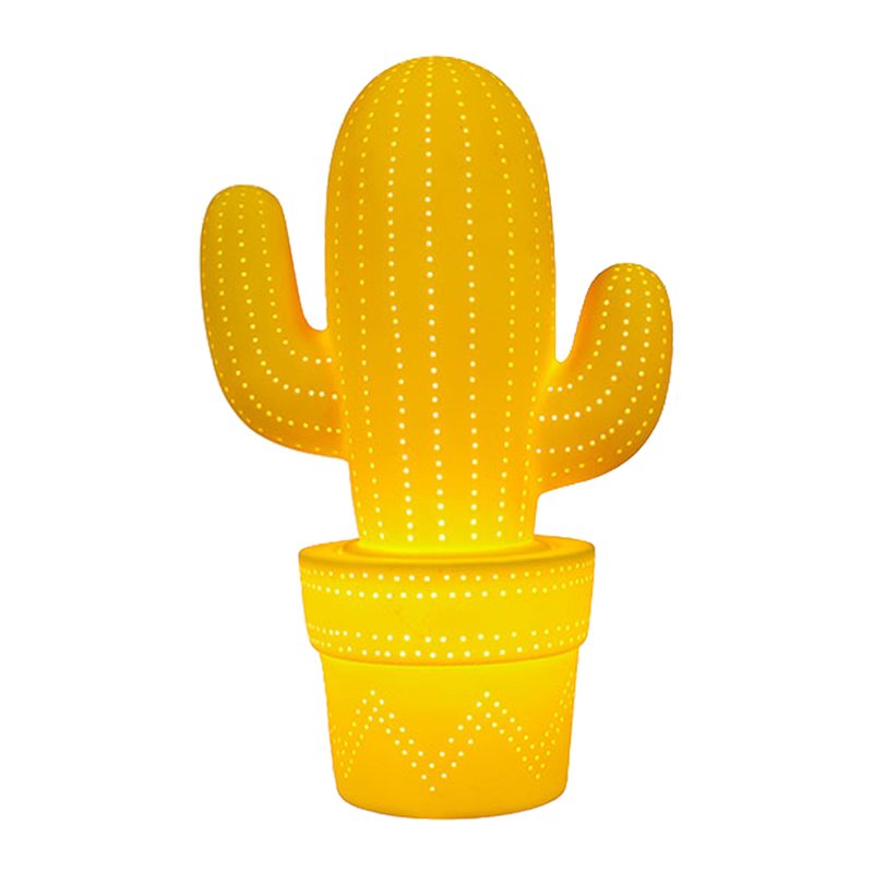 Lampe à poser CACTUS coloris jaune 30,5 x 20 cm