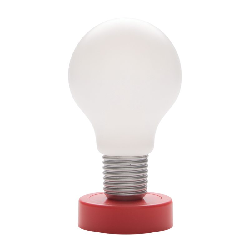 Lampe de chevet PUSH coloris rouge 16 x 9 cm