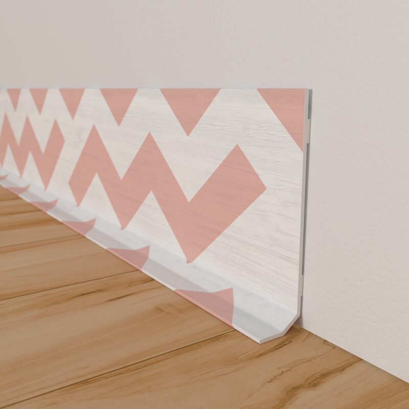 Plinthe déco CHEVRONS coloris rose