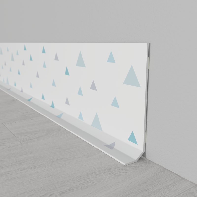 Plinthe déco TRIANGOLO coloris bleu