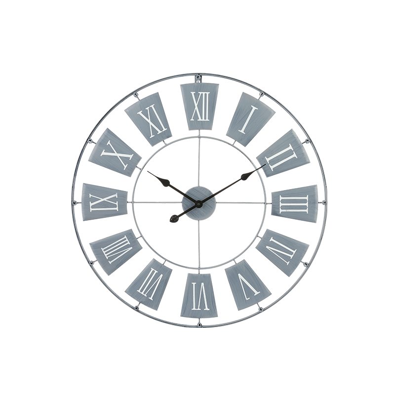 Horloge en métal NOELIE coloris gris bleu