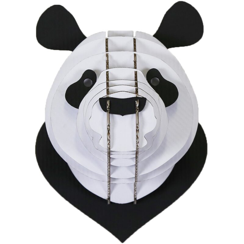 Trophée mural origami ANIMATOMY PANDA coloris blanc