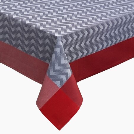 Garnier Thiebaut Nappe CHEVRON coloris gris 155 x 155 cm