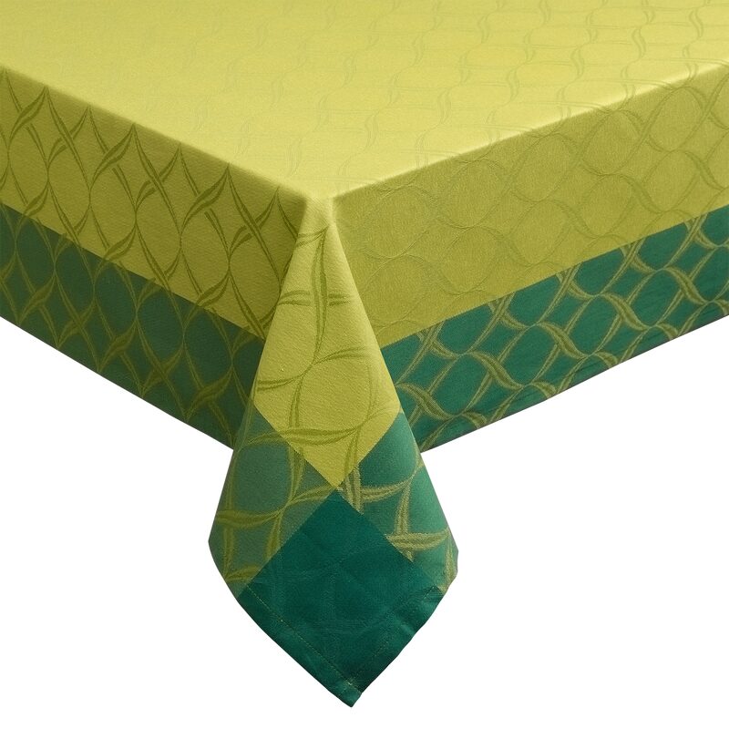 Nappe TWIRL coloris vert lime 155 x 155 cm