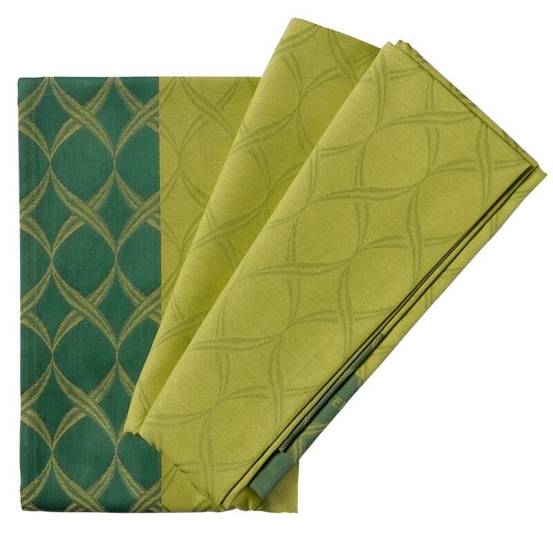 Nappe TWIRL coloris vert lime 155 x 225 cm