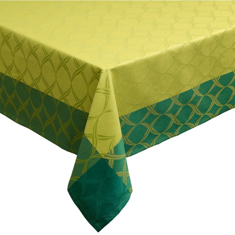 Nappe TWIRL coloris vert lime 155 x 225 cm