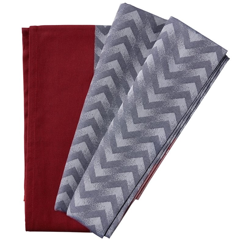 Nappe CHEVRON coloris gris 155 x 225 cm