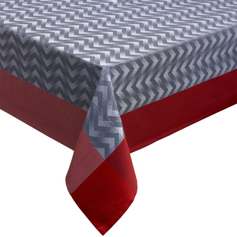 Nappe CHEVRON coloris gris 155 x 225 cm