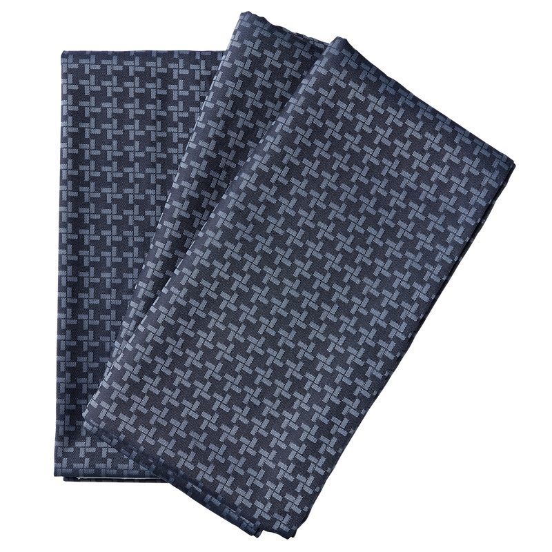 Nappe ORIGAMI coloris gris acier 150 x 235 cm