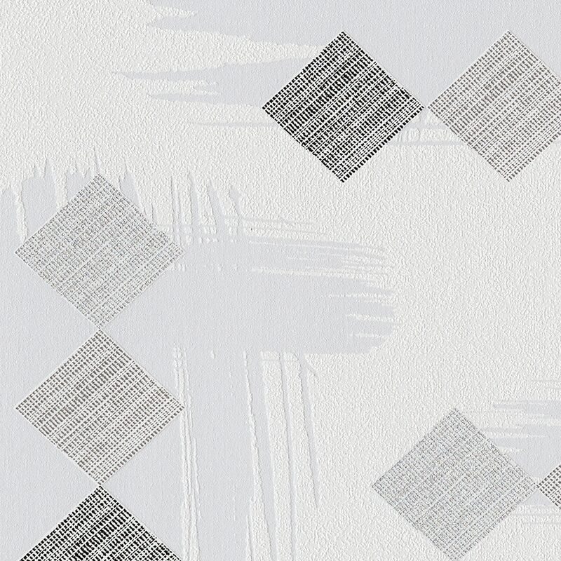Papier peint vinyle MADISON SQUARE coloris blanc