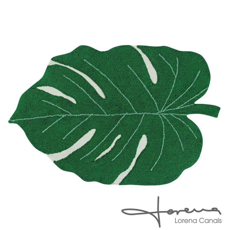 Tapis MONSTERA LEAF coloris vert 120 x 160 cm