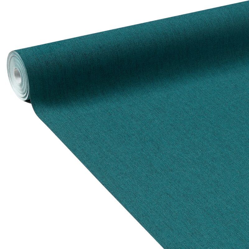 Papier peint intissé CALICO coloris bleu vert