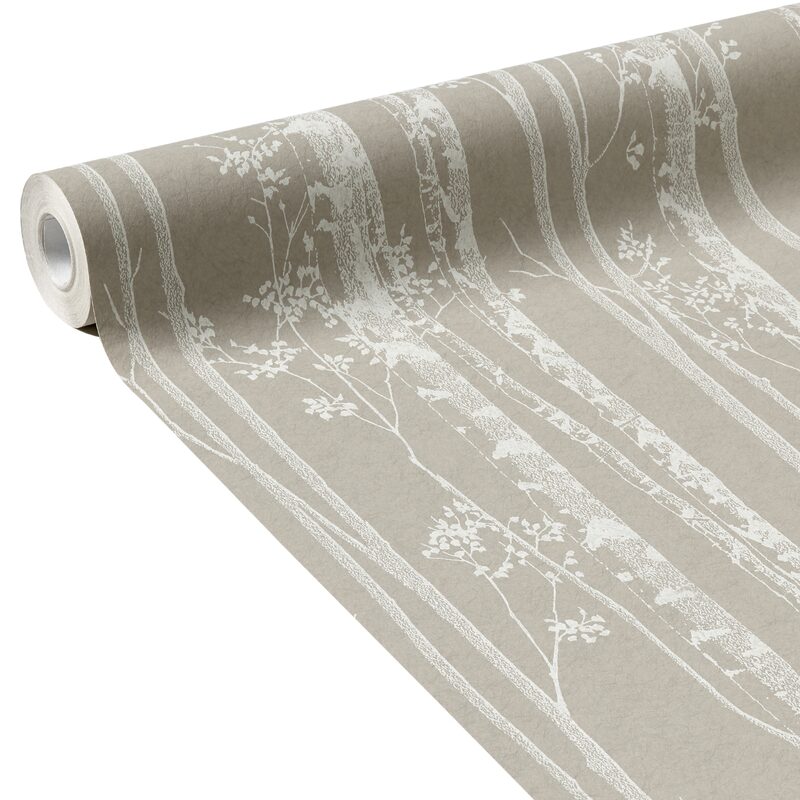 Papier peint intissé WOODLAND FOREST coloris beige kraft