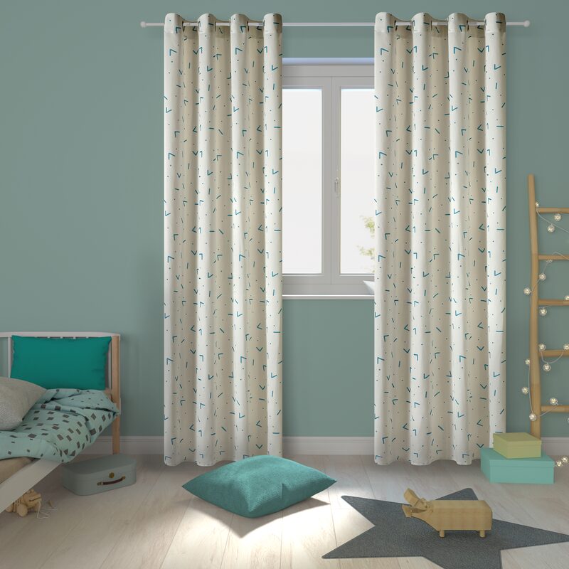Rideau SHELBY coloris blanc 140 x 260 cm