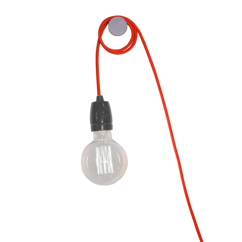 Kit suspension plafond PLUG AND SWITCH coloris rouge 1 x 1 cm