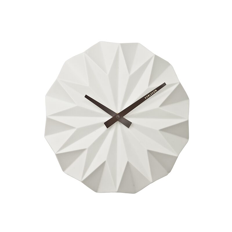 Horloge ORIGAMI coloris blanc