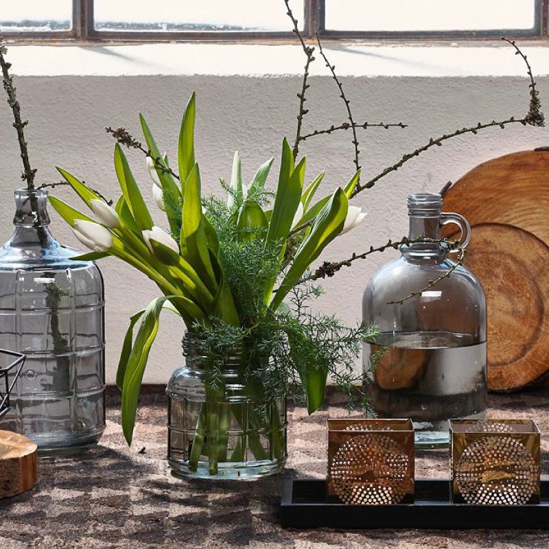 Vase KATE coloris gris