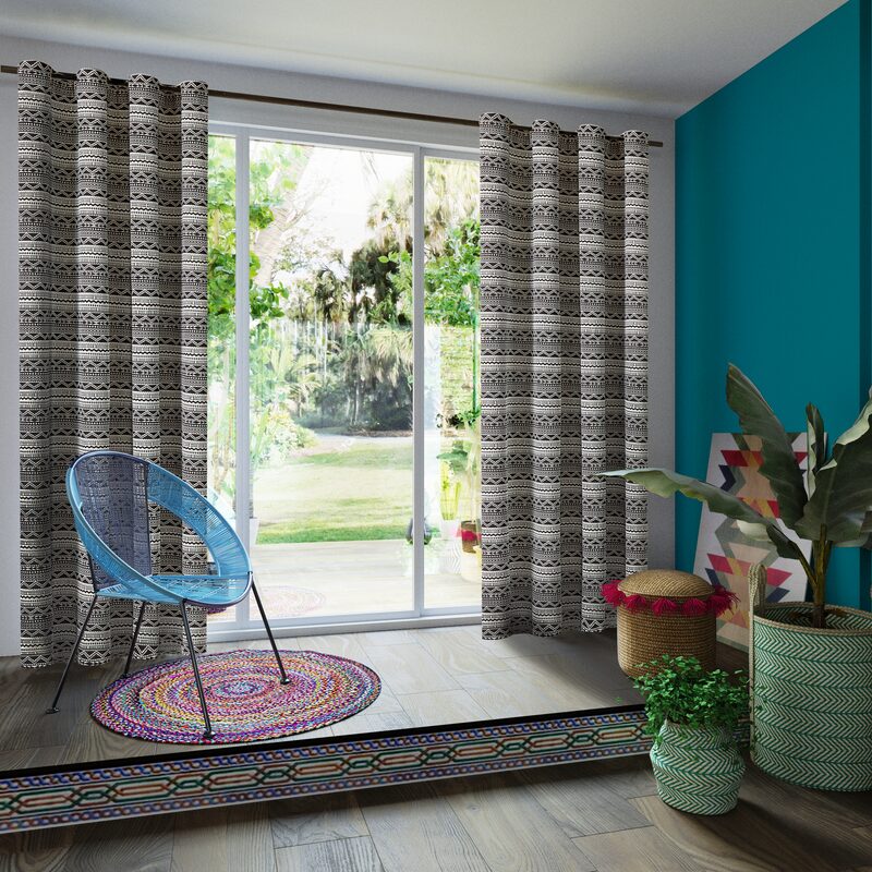 Rideau TIALOC coloris beige 140 x 250 cm