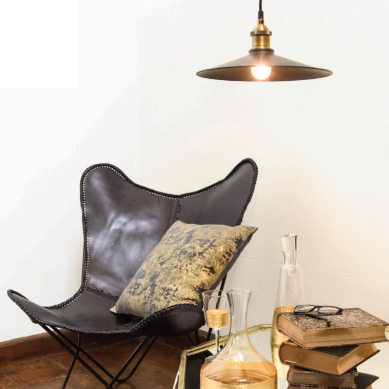 Suspension EDGAR coloris noir 120 x 30 cm