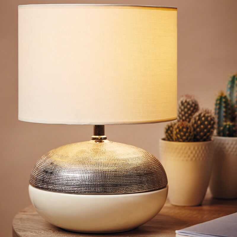 Lampe à poser VENUS coloris blanc 32,5 x 22,5 cm