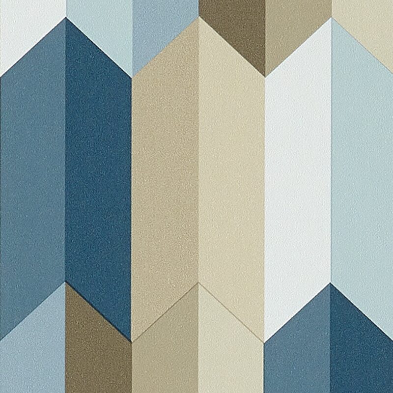 Papier peint intissé BENSIMON ISOA coloris bleu grisé