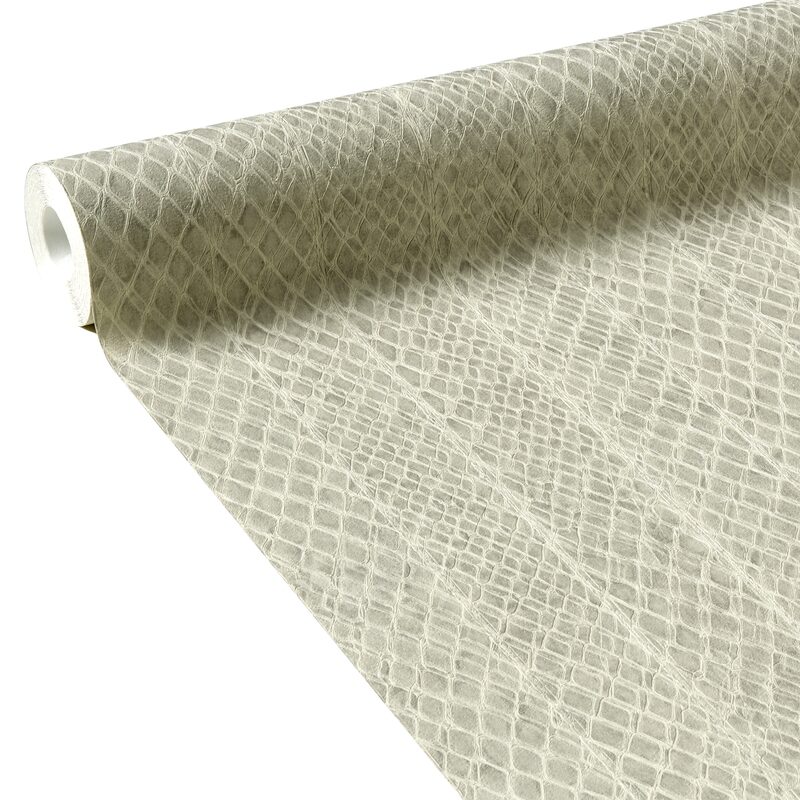 Papier peint intissé SNAKE SKIN coloris gris lin
