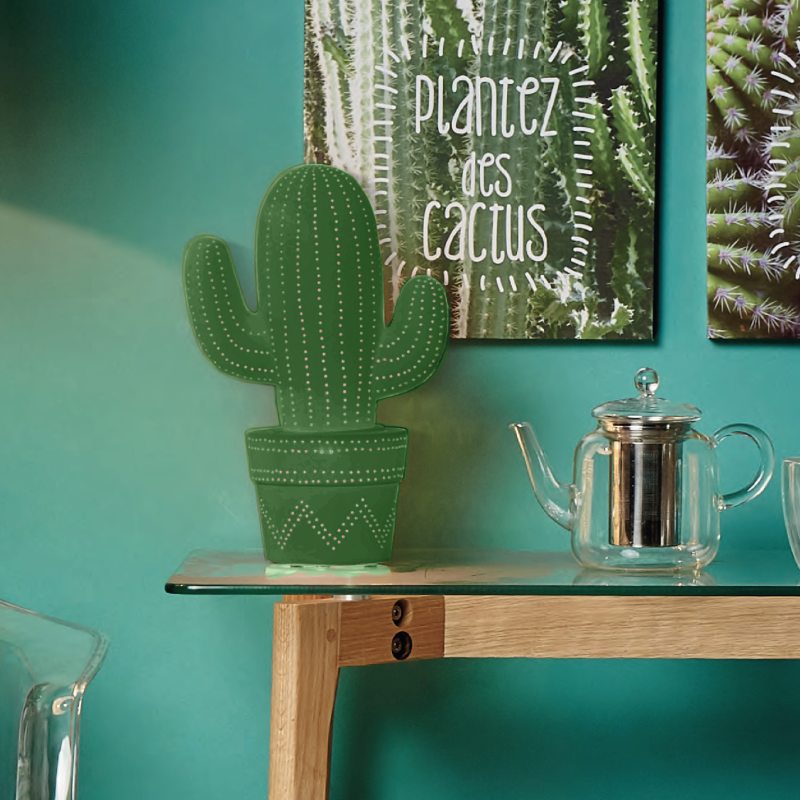 Lampe à poser CACTUS coloris vert 30,5 x 20 cm