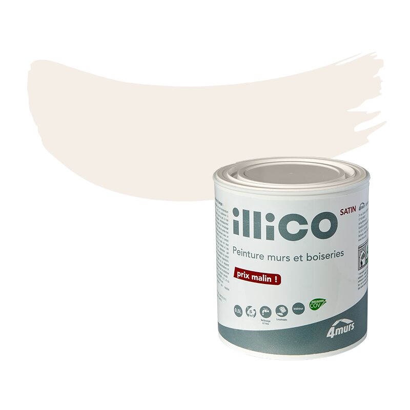 Peinture Finition ILLICO Acrylique sable doré Satiné 0,5 L