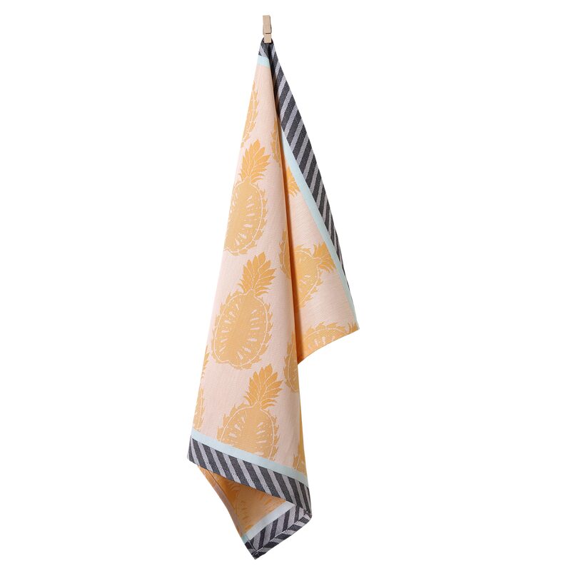 Torchon FRESH ANANAS coloris orange 50 x 71 cm