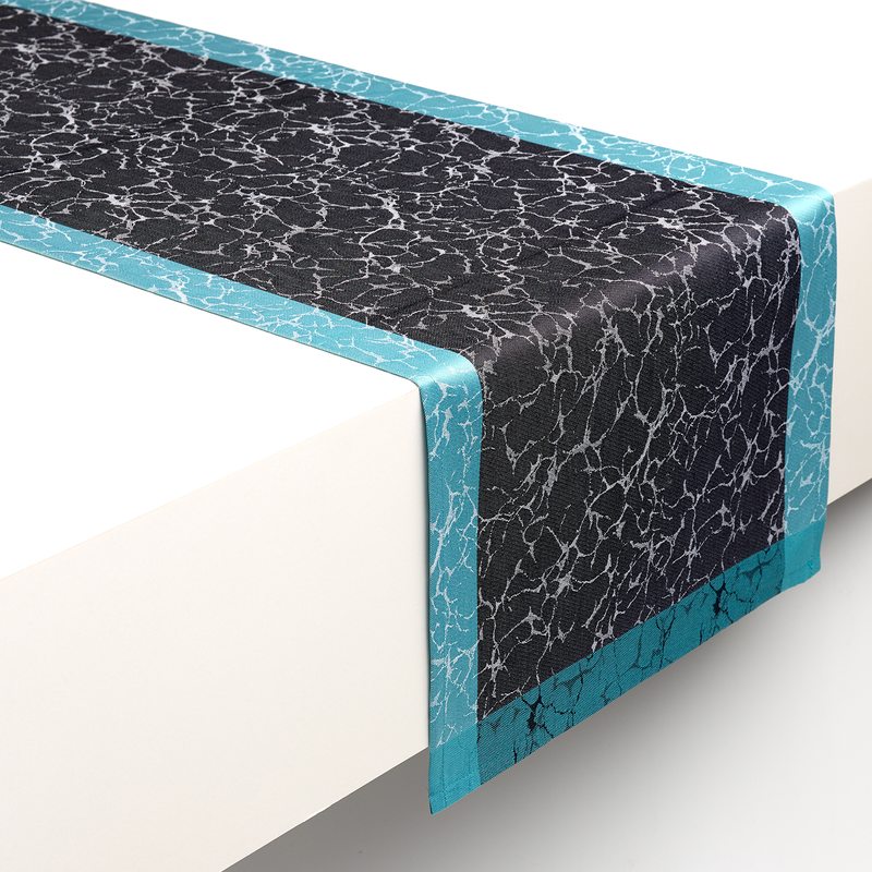 Chemin de table LAVA coloris gris 45 x 150 cm