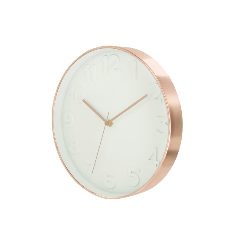 Horloge LAUGE coloris blanc et rose