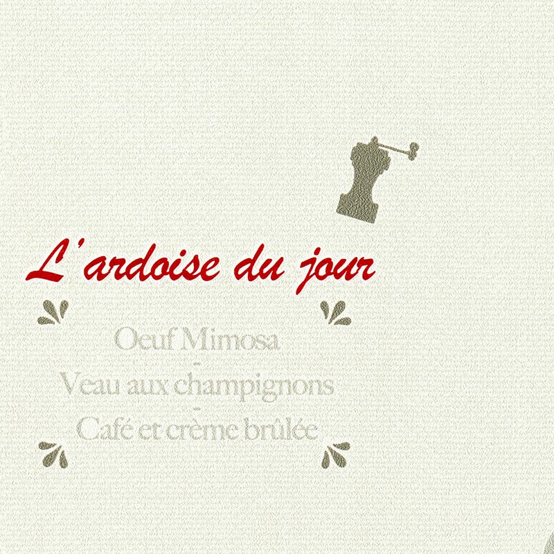 Papier peint intissé BISTROT GOURMAND coloris lin