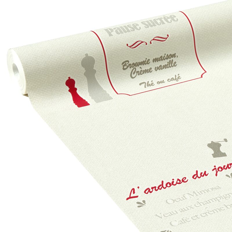 Papier peint intissé BISTROT GOURMAND coloris lin