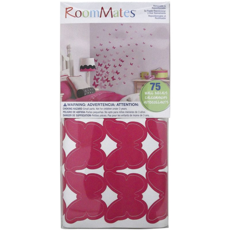 Sticker PINK BUTTERFLIES coloris rose