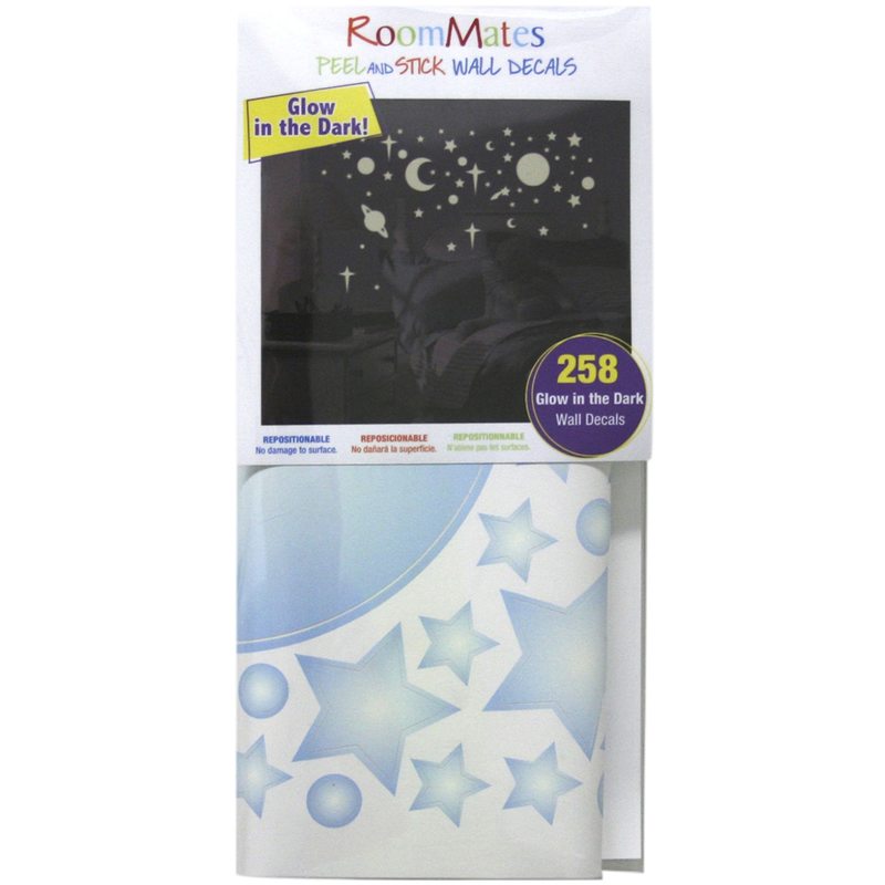 Sticker phosphorescent STARS coloris blanc